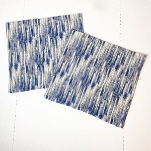 Pillow covers for throw pillows 17x16” blue and cream